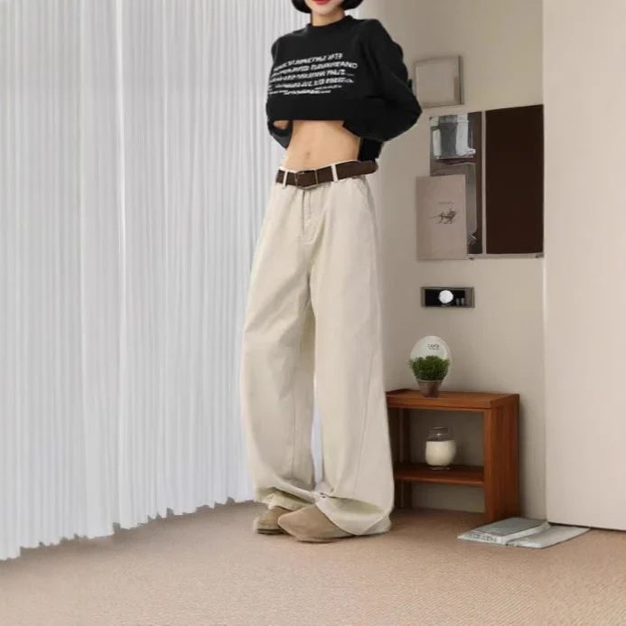 Damen Weitgeschnittene Chino-Hose Nord Taschen 1787982037