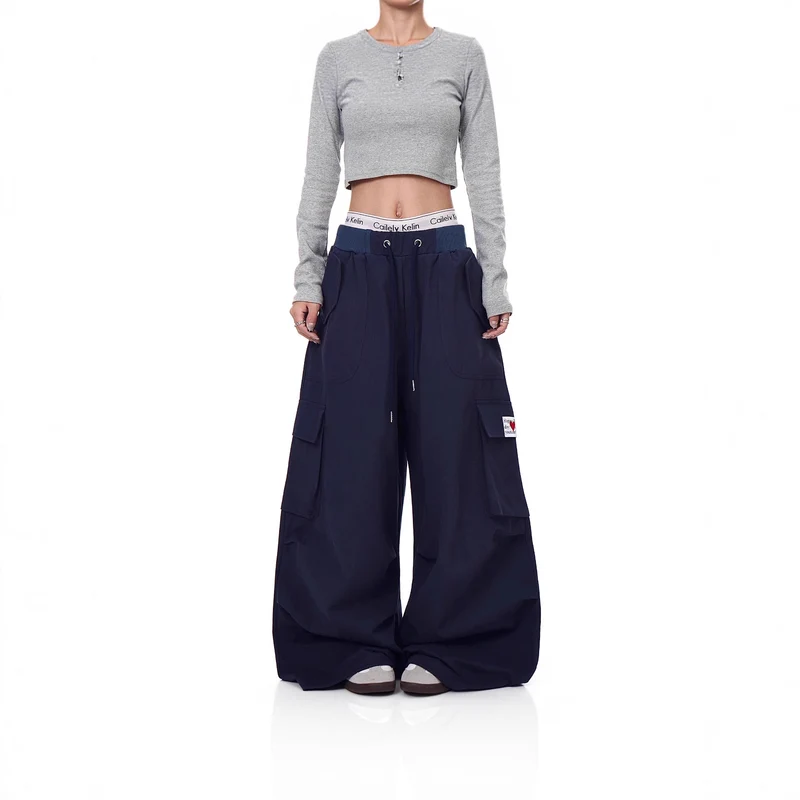 Damen Weitgeschnittene Cargo-Hose Nord Taschen 1787981945