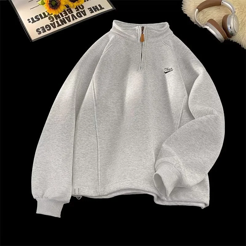 Damen Urbaner Fleece-Pullover mit Stehkragen Nord Taschen