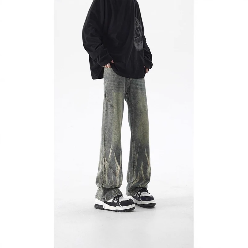 Damen Trendige Weitbein-Jeans Nord Taschen