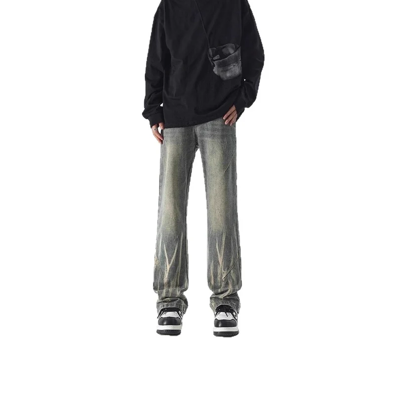 Damen Trendige Weitbein-Jeans Nord Taschen
