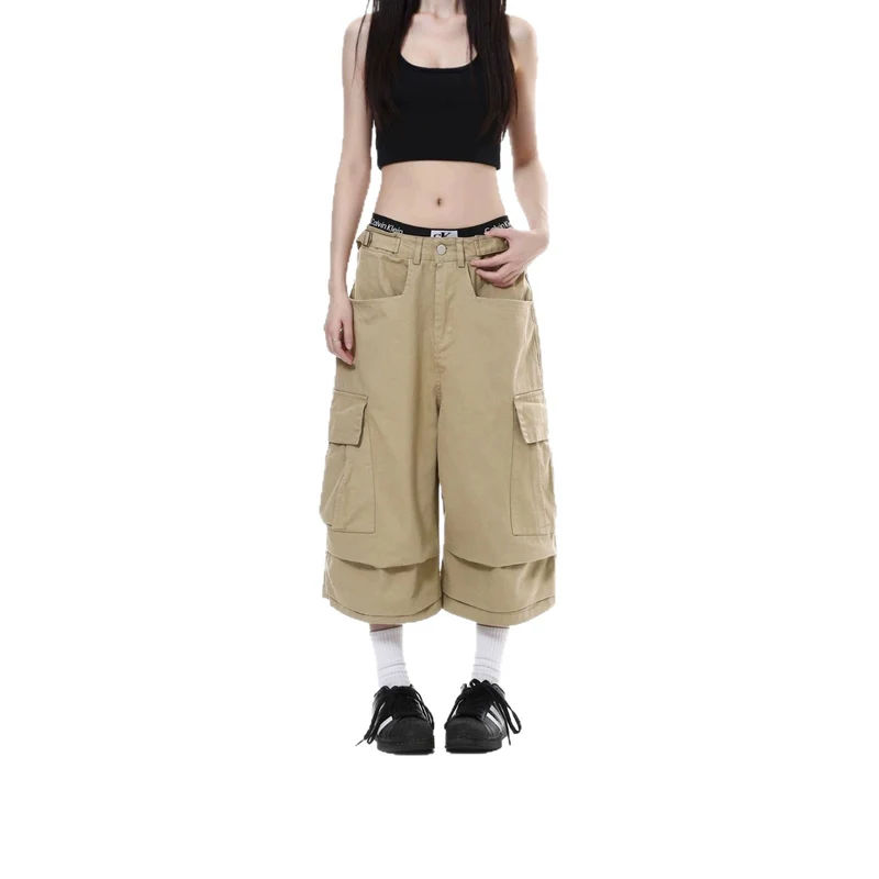 Damen Trendige Cargo-Shorts Nord Taschen