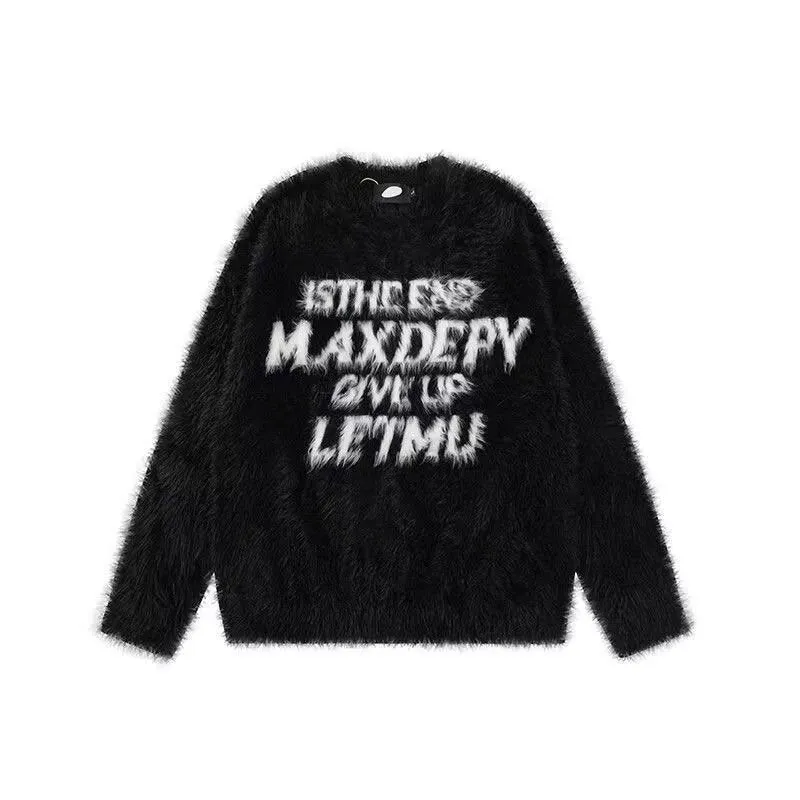 Damen Stylistischer Oversized Pullover mit kreativem Print Nord Taschen
