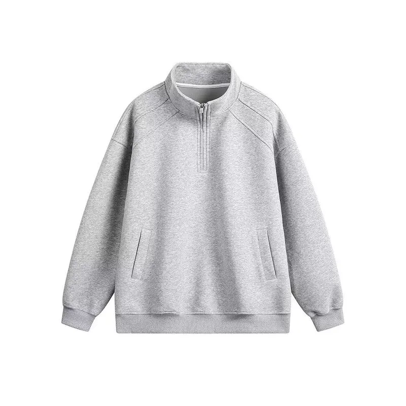 Damen Sportlicher Pullover mit Stehkragen Nord Taschen