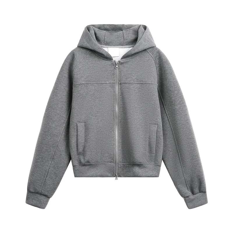 Damen Sportliche Kapuzensweatjacke Nord Taschen