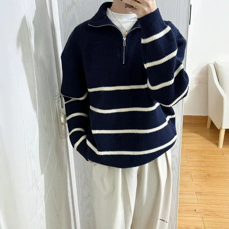 Damen Oversized Pullover mit Reißverschluss Nord Taschen