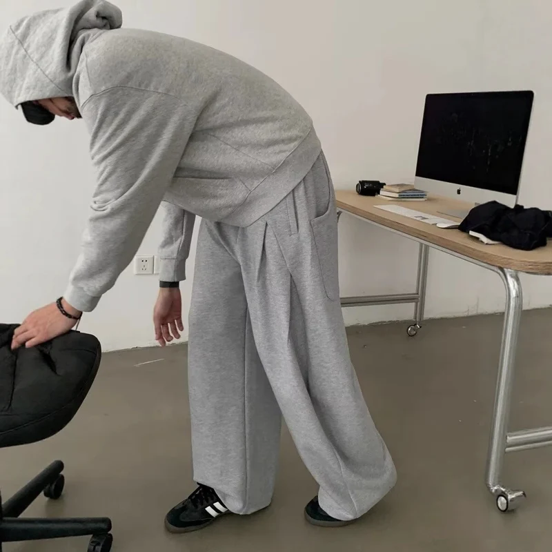 Damen Modisches Oversized Hoodie und Weitbein-Hosen Set Nord Taschen