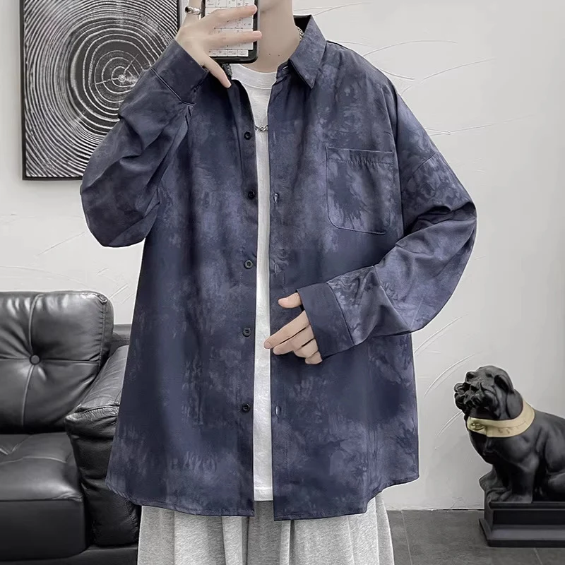 Damen Modisches Oversized Hemd mit Wollstruktur Nord Taschen