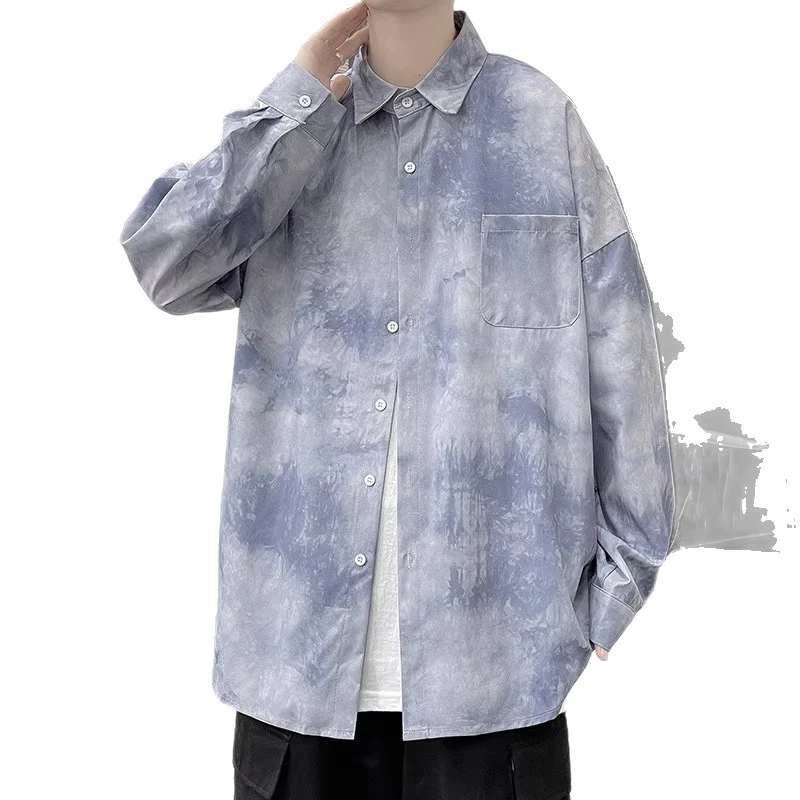Damen Modisches Oversized Hemd mit Wollstruktur Nord Taschen