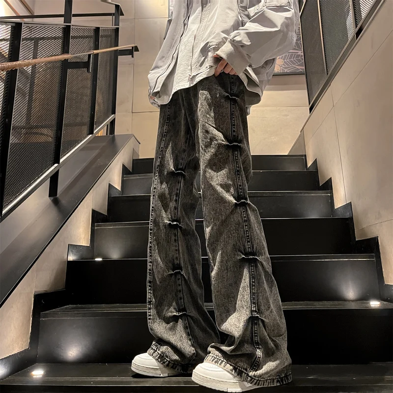 Damen Modische weitgeschnittene Jeans Nord Taschen