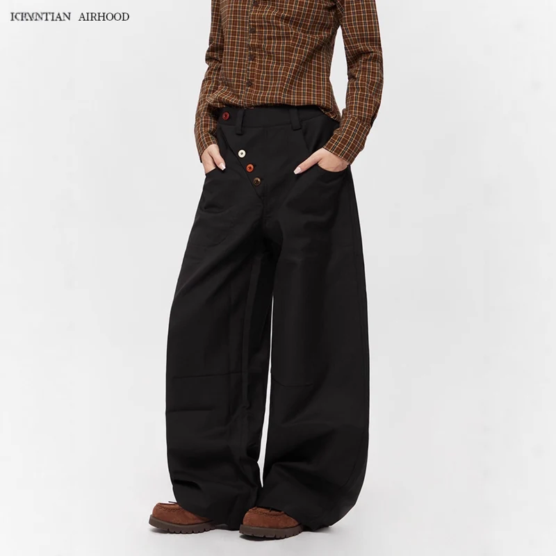 Damen Modische Weitbein-Hose Nord Taschen