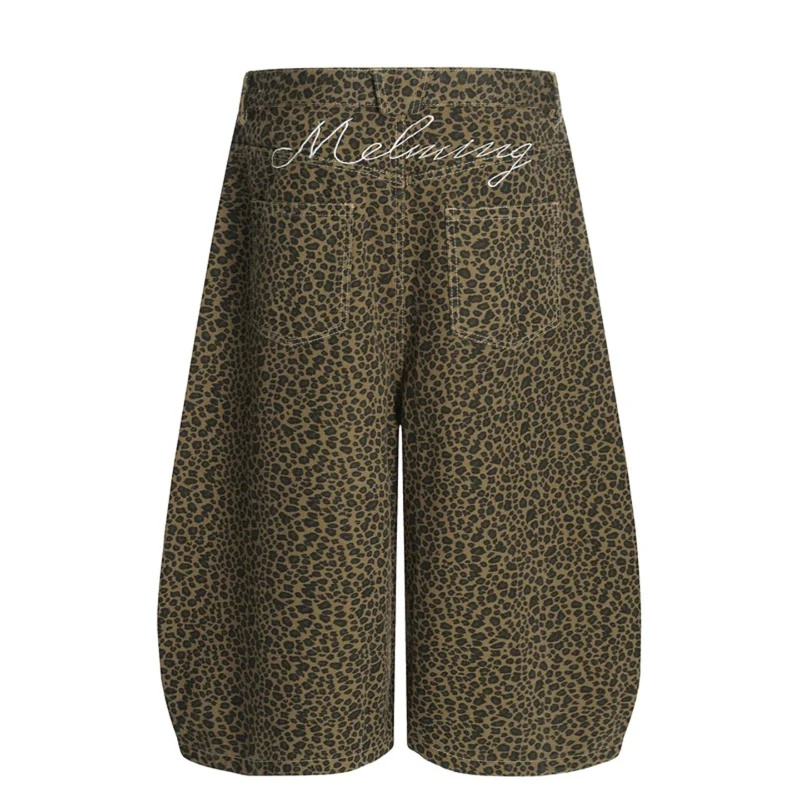 Damen Modische Weitbein-Culotte mit Animal-Print Nord Taschen