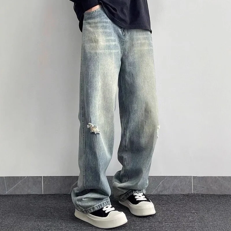Damen Modische und lässige Baggy-Jeans Nord Taschen