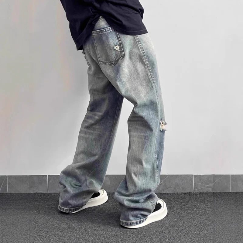 Damen Modische und lässige Baggy-Jeans Nord Taschen