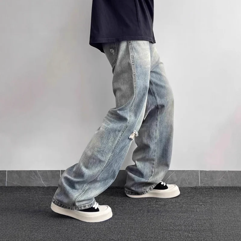 Damen Modische und lässige Baggy-Jeans Nord Taschen