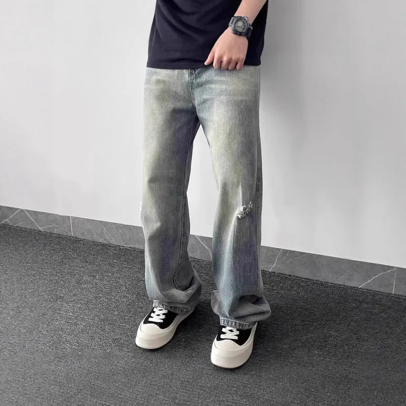 Damen Modische und lässige Baggy-Jeans Nord Taschen