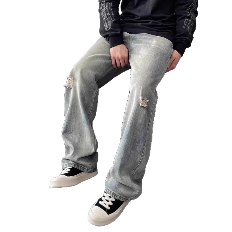 Damen Modische und lässige Baggy-Jeans Nord Taschen