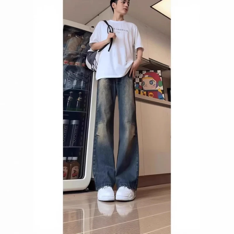 Damen Modische Oversized Jeans Nord Taschen