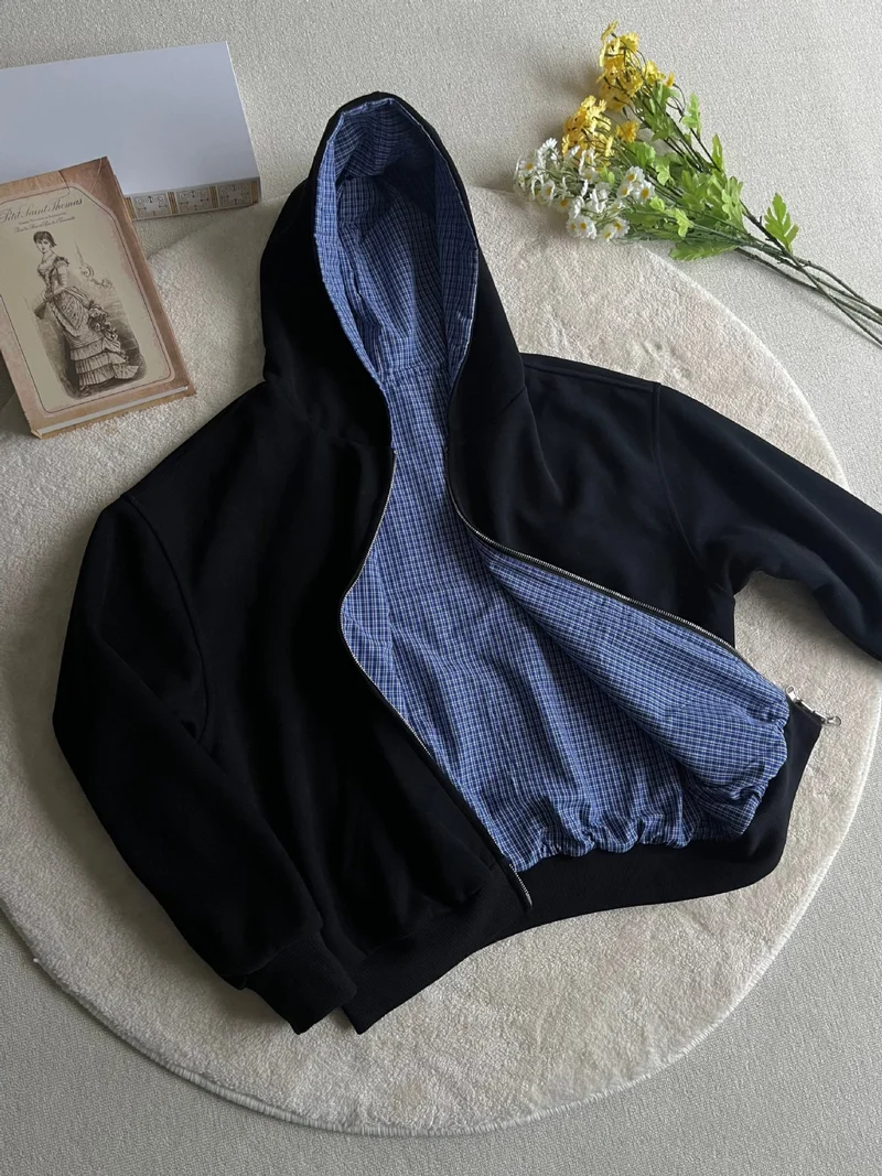 Damen modische Kapuzenjacke mit praktischen Taschen Nord Taschen