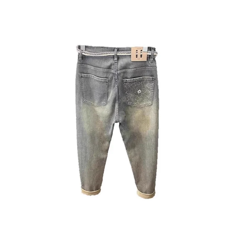 Damen Modische Denim-Cargo-Hose Nord Taschen