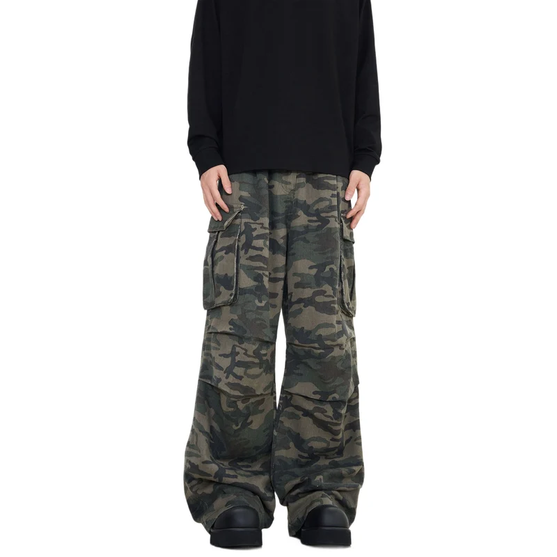 Damen Modische Cargo-Hose mit Camouflage-Muster Nord Taschen