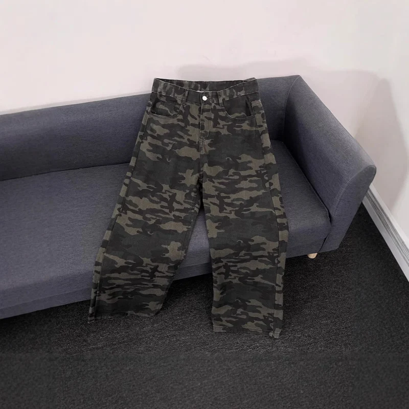 Damen Modische Camouflage Cargo-Hose Nord Taschen