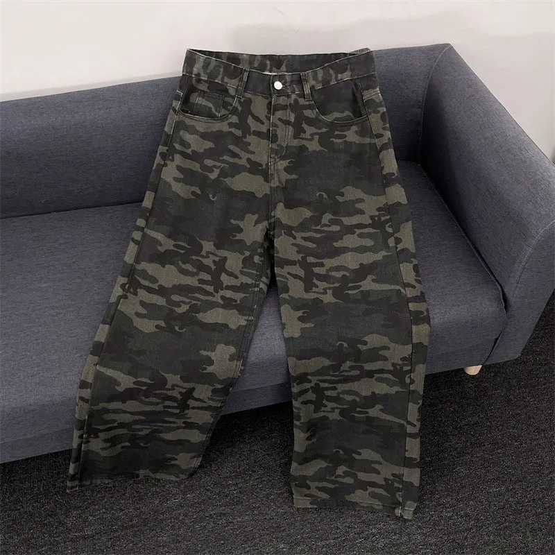 Damen Modische Camouflage Cargo-Hose Nord Taschen