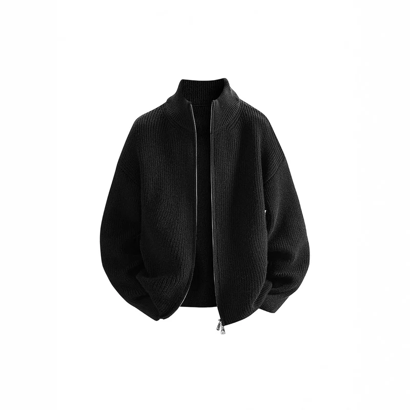 Damen Leichte Strickjacke mit hohem Kragen Nord Taschen