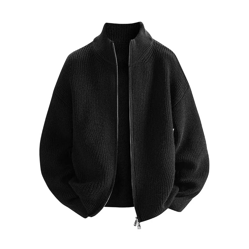 Damen Leichte Strickjacke mit hohem Kragen Nord Taschen