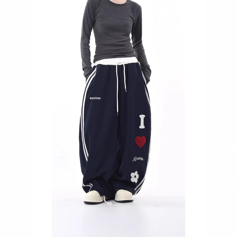 Damen Lässige Sporthose mit einzigartigen Stickereien Nord Taschen