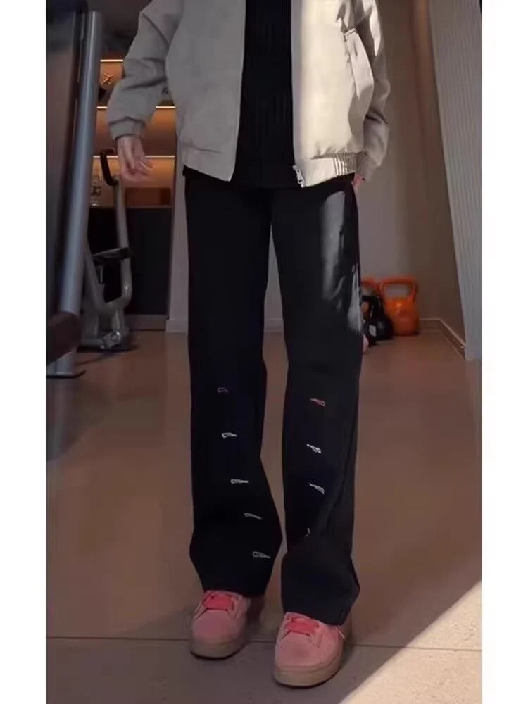 Damen Lässige Oversized Jogginghose Nord Taschen