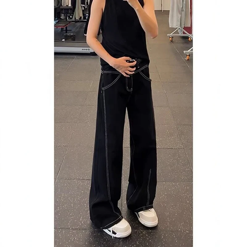 Damen Lässige High-Waist Schlaghose Nord Taschen