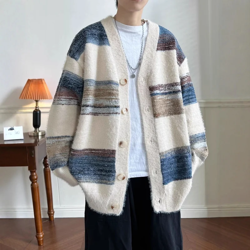 Damen Kuschelige Strickjacke mit Knöpfen Nord Taschen