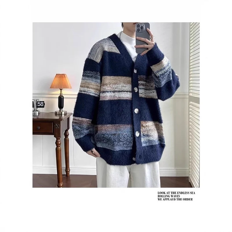 Damen Kuschelige Strickjacke mit Knöpfen Nord Taschen