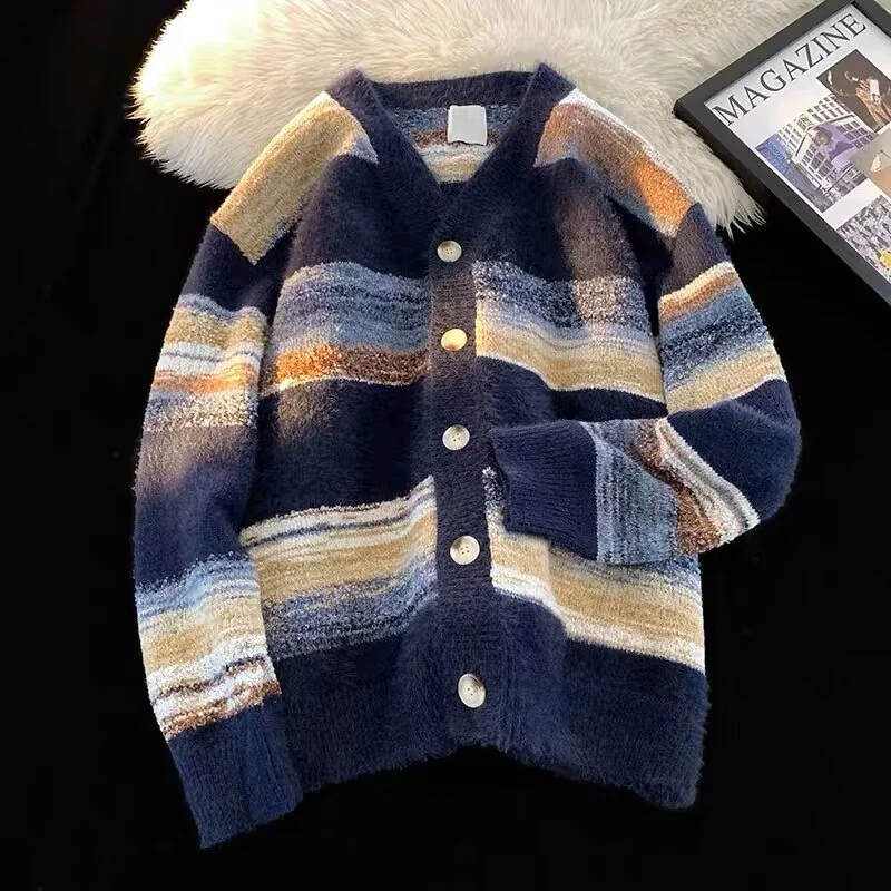Damen Kuschelige Strickjacke mit Knöpfen Nord Taschen