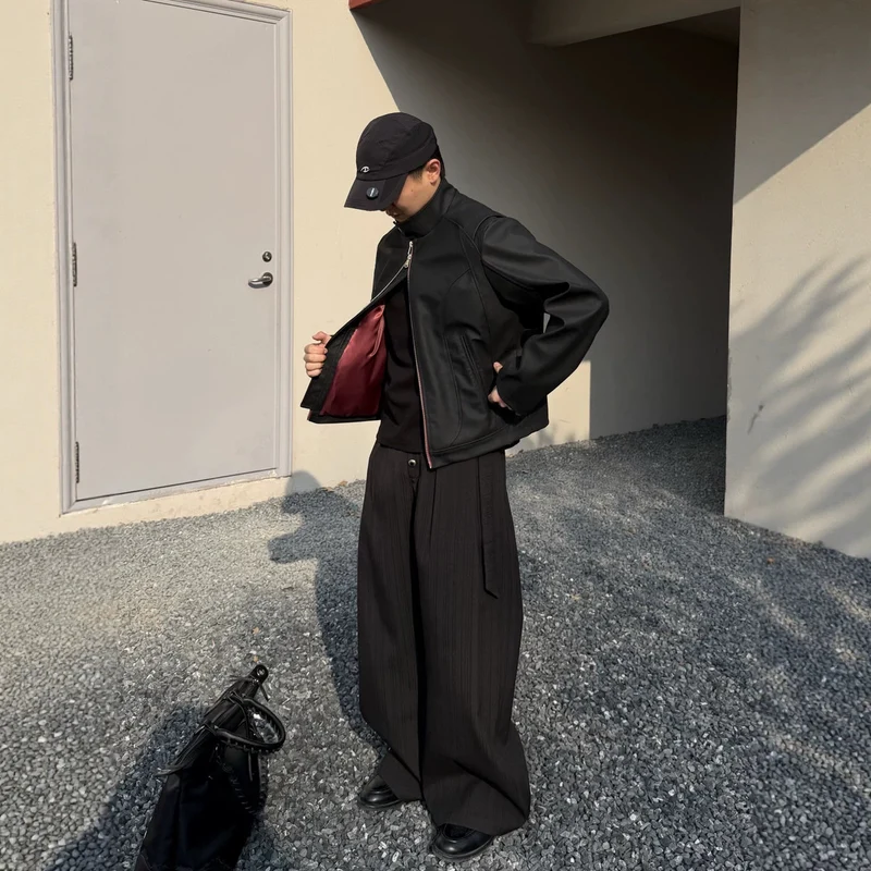 Damen Hochtaillierte Schneiderhose mit weitem Bein Nord Taschen