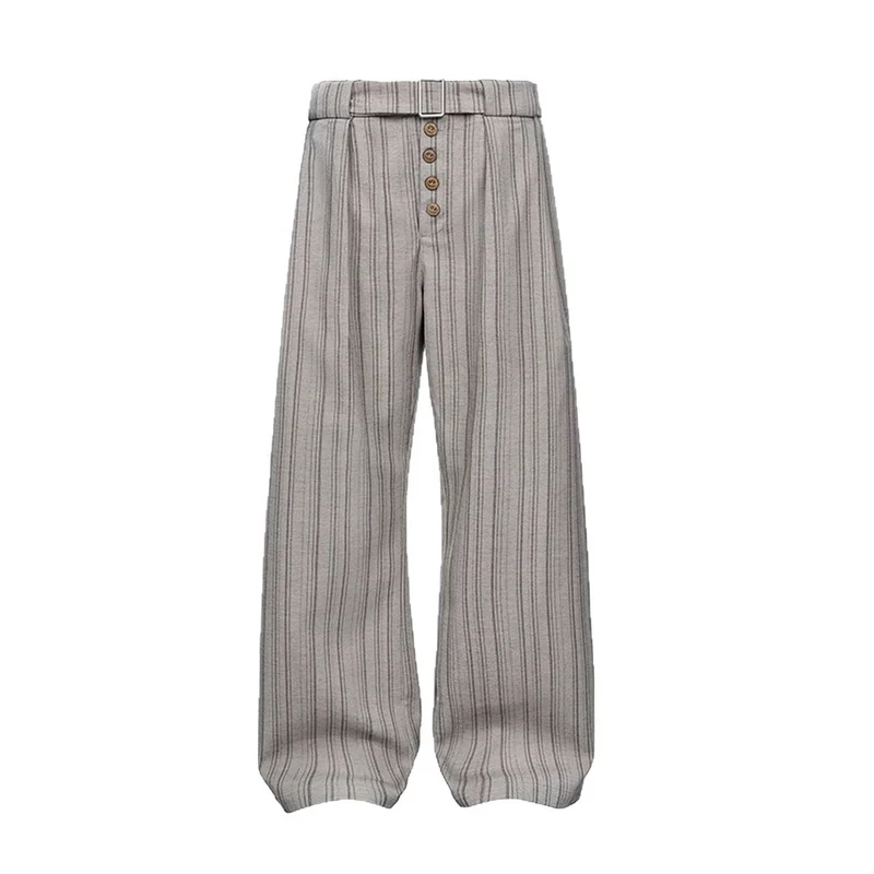 Damen Hochtaillierte Schneiderhose mit weitem Bein Nord Taschen
