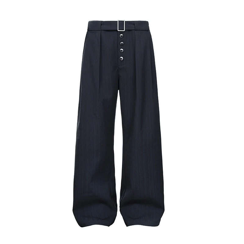 Damen Hochtaillierte Schneiderhose mit weitem Bein Nord Taschen