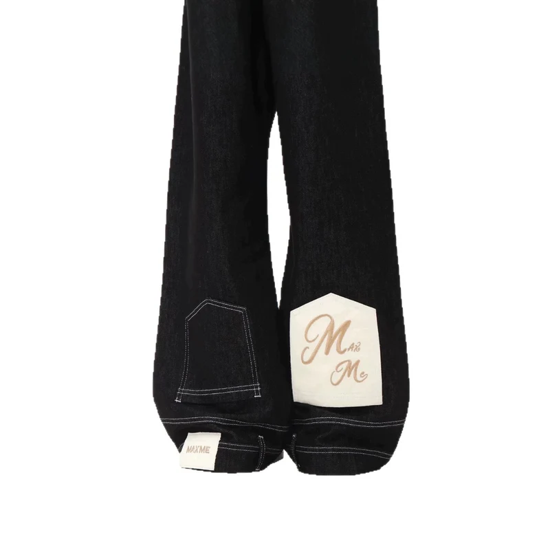 Damen Hochtaillierte Jeans mit weitem Bein Nord Taschen