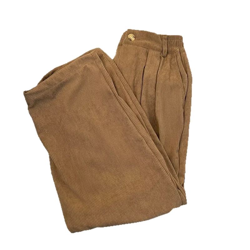 Damen Hochtaillierte Cordhose Nord Taschen