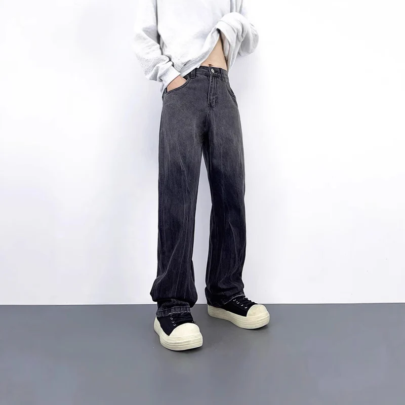 Damen Hochtaillierte Baggy-Jeans Nord Taschen