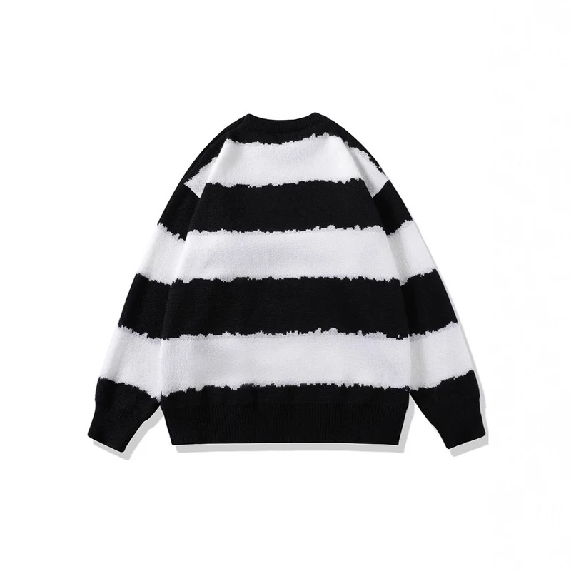 Damen Gemütlicher gestreifter Pullover Nord Taschen