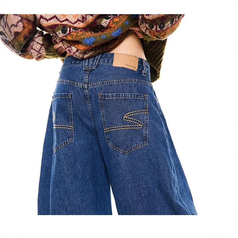 Damen Gemusterter Pullover mit Knopfleiste Nord Taschen