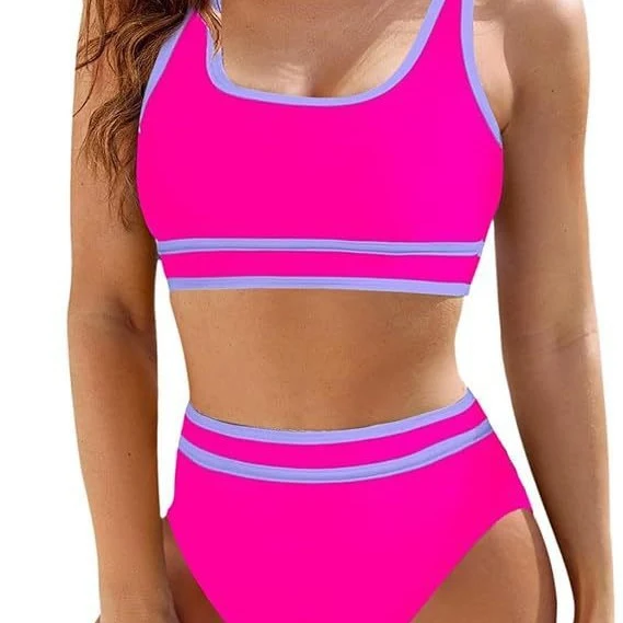 Damen Hochtailliertes Sport-Bikini-Set