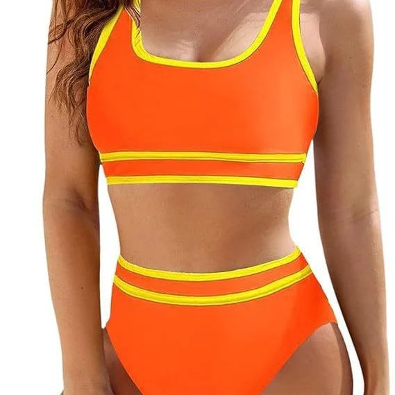 Damen Hochtailliertes Sport-Bikini-Set