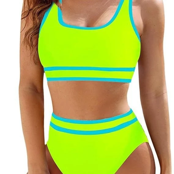Damen Hochtailliertes Sport-Bikini-Set