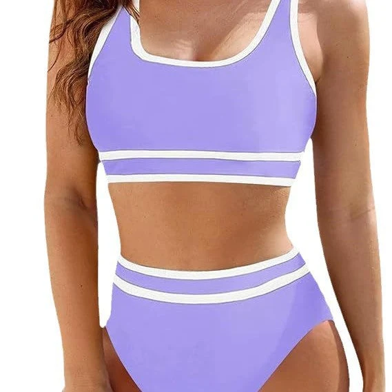 Damen Hochtailliertes Sport-Bikini-Set