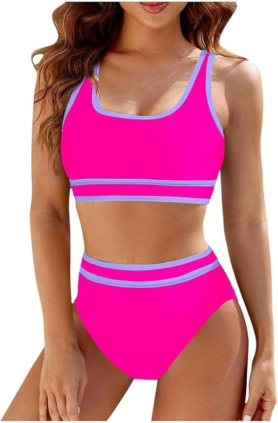 Damen Hochtailliertes Sport-Bikini-Set