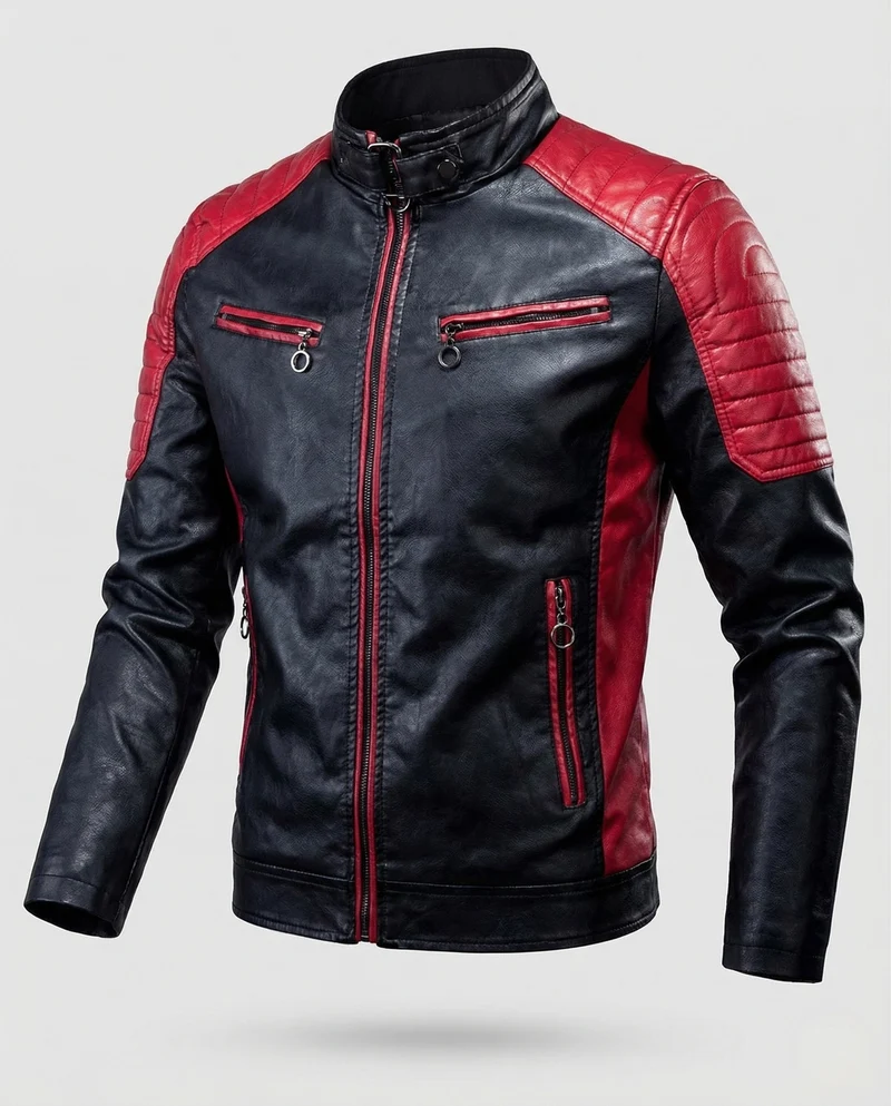 Herren Neo Moto Blouson mit Stehkragen & Zipper