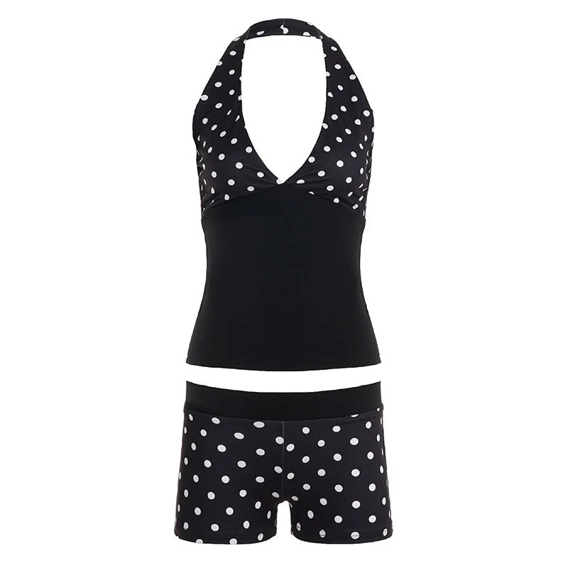 Damen Tankini-Set mit modernem Punkte-Muster und komfortablem Schnitt